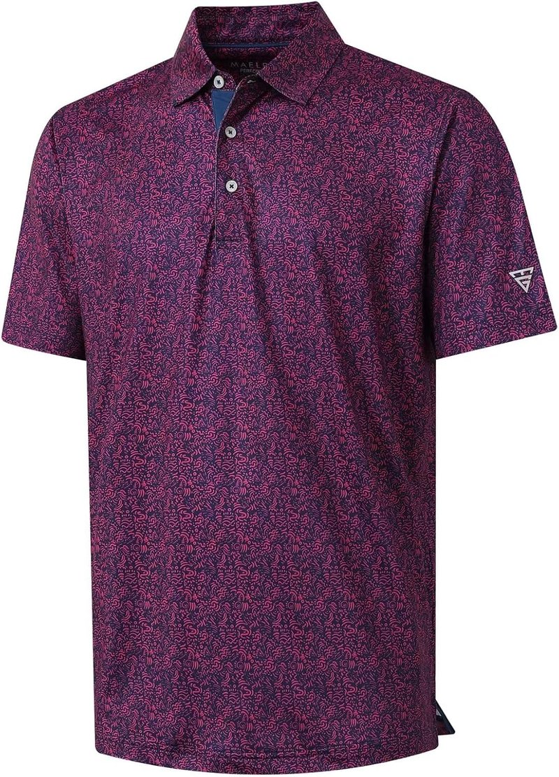 Mens Golf Shirt - Short Sleeve Moisture-Wicking Performance Polo | Dry Fit Patterns