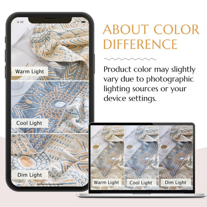 jinchan Boho 100% Cotton Muslin 50x60 Throw Blanket Lightweight 4-Layer Orange Multi Reversible Blanket Washable Breathable Decorative Geometric Striped Pattern Soft Comfy for Couch Bed All Seasons