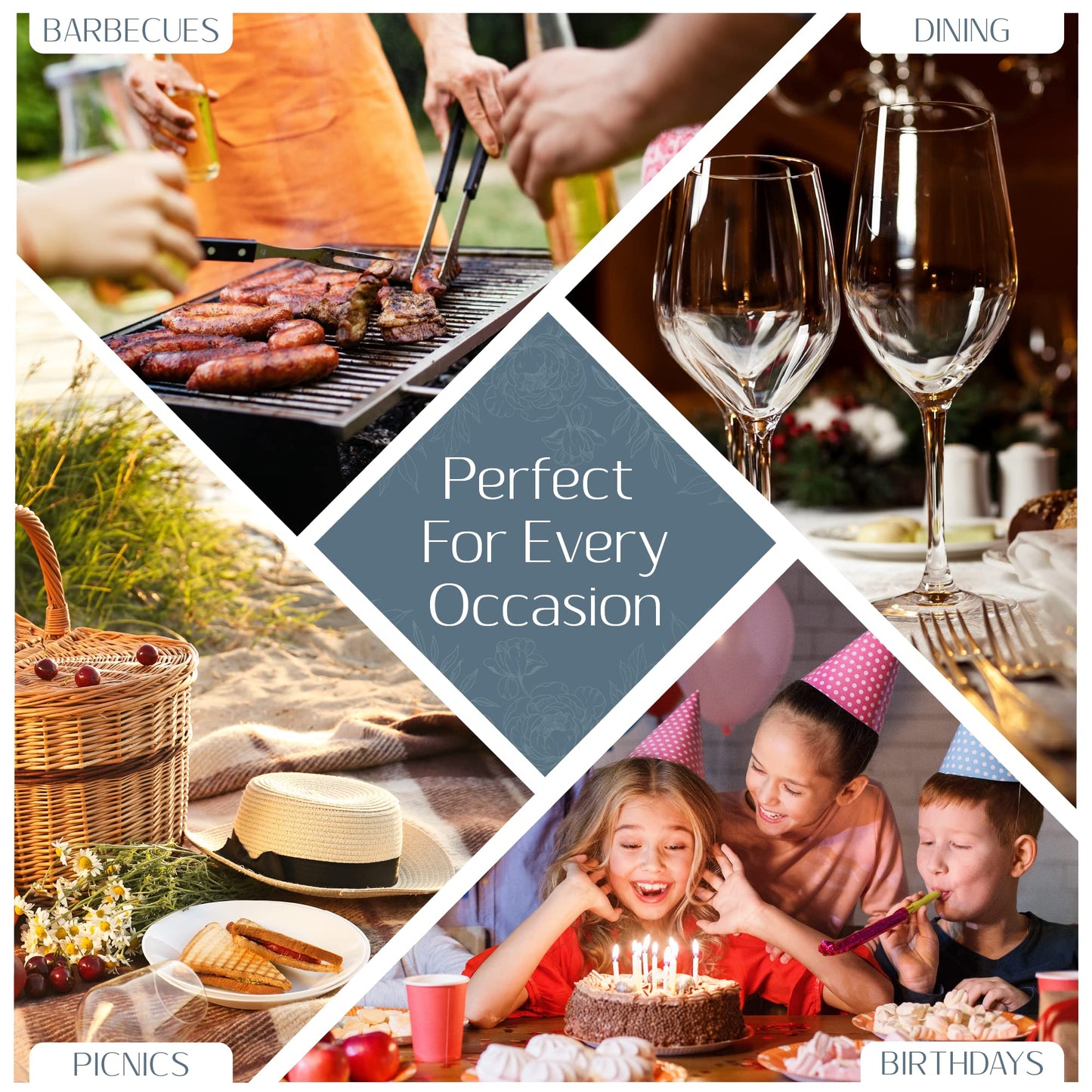 Elrene Home Fashions Savannah Boho Paisley Water and Stain Resistant Vinyl Indoor/Outdoor Tablecloth with Flannel Backing, 52"x52" Square, Gray