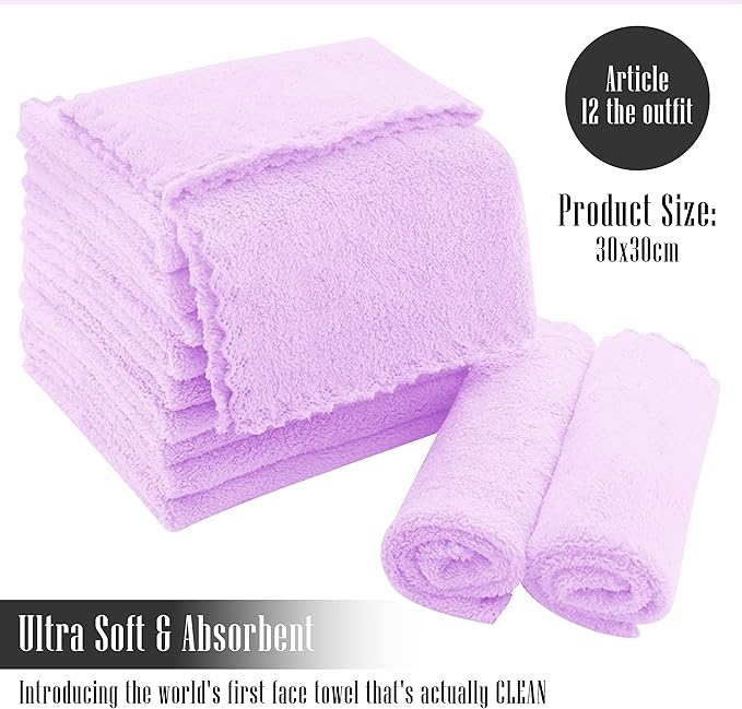TENSTARS 12 Pack Premium Washcloths Set