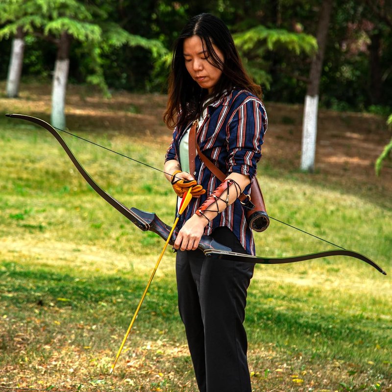 Deerseeker Takedown Recurve Bow Set - 60"/62" Right & Left Hand Traditional Wooden Bow for Adults & Youth | 25-60 lbs