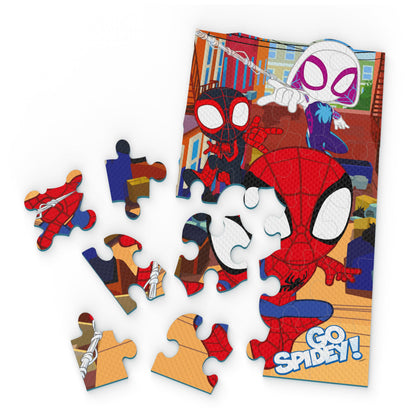 Spin Master Games, Marvel Spidey and His Amazing Friends Puzzles, Squishy Foam Puzzle, 25 Pieces, Spiderman Toys, for Ages 4 & Up
