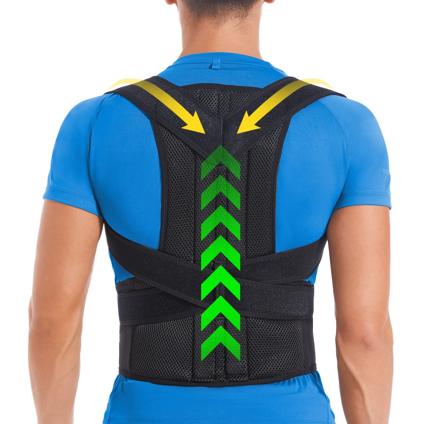 DIANMEI Back Brace Posture Corrector for Women and Men, Back Braces for Upper and Lower Back Pain Relief, Adjustable and Fully Back Support Improve Posture and Lumbar Support(M, 30"-35.5" Waist)