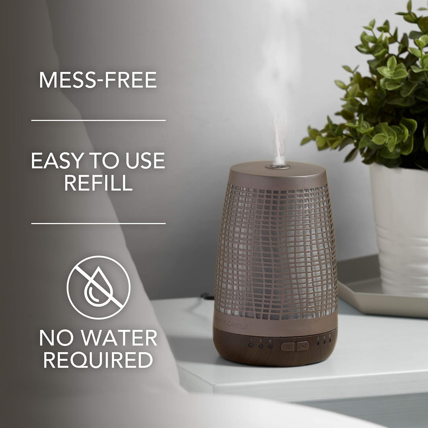 Yankee Candle Sleep Diffuser Starter Kit | Bronze | Calm Night Electric Fragrance Diffuser Refill | Up to 30 Nights of Fragrance | UK Plug