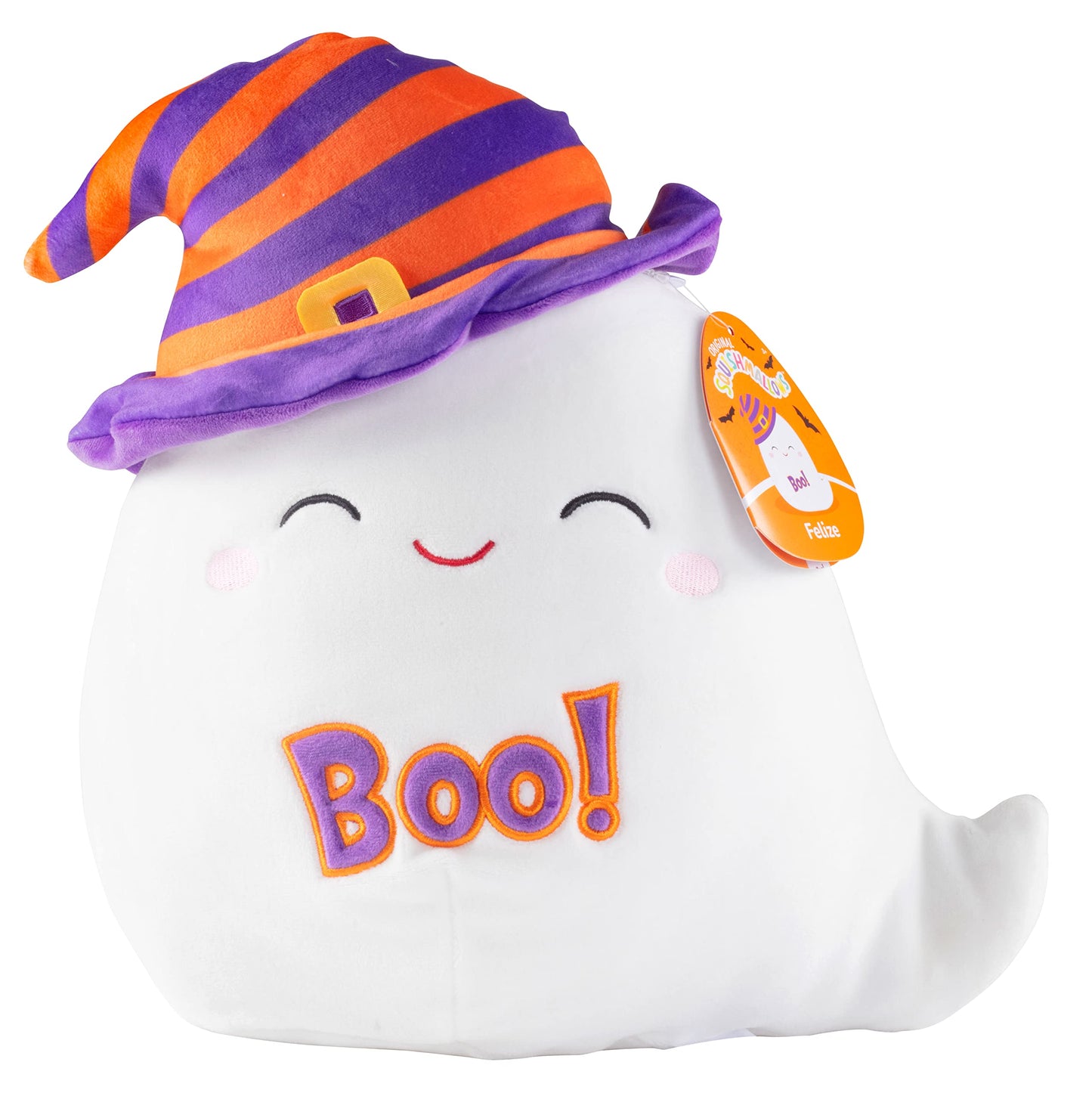 Squishmallows Original 10-Inch Felize The Ghost - Official Jazwares Halloween Plush - Collectible Soft & Squishy Pillow Stuffed Animal Toy - Add to Your Squad - Gift for Kids, Girls & Boys