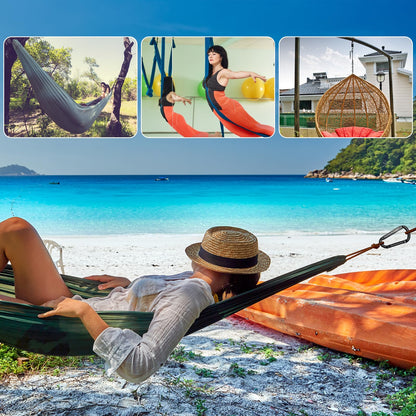 Carabiner Clip, 4 Pack, 855lbs，3" Heavy Duty Caribeaners for Hammocks, Camping Accessories, Hiking, Keychains，Outdoors and Gym etc, Small Carabiners for Dog Leash, Harness and Key Ring, Black