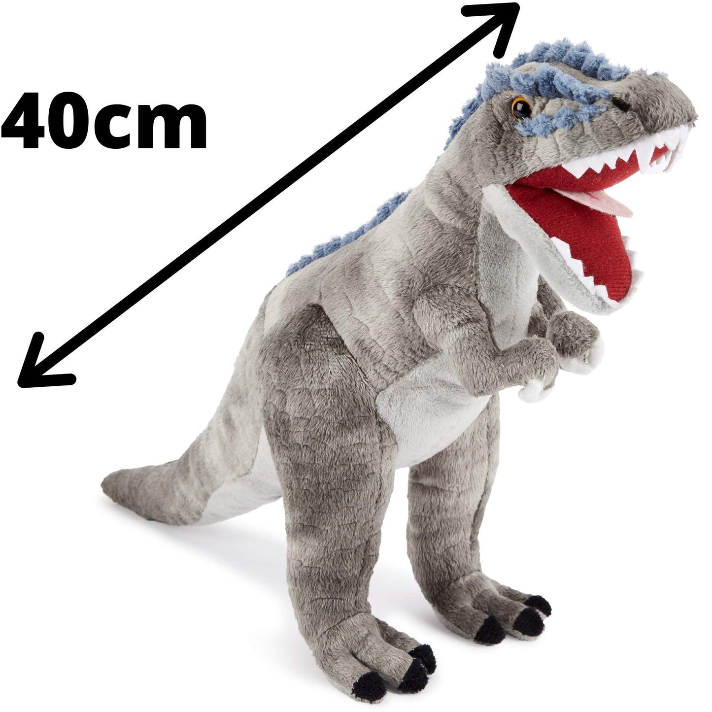 Zappi Co Plush Children's Stuffed Soft Cuddly Plush Toy-Part of Safari Animals Collection, Perfect for Kids (31cm Depth)(T-Rex Dinosaur)