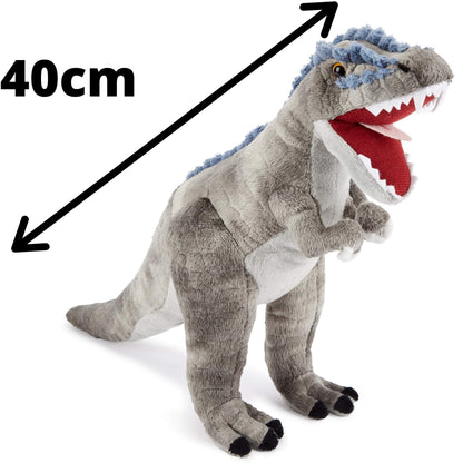 Zappi Co Plush Children's Stuffed Soft Cuddly Plush Toy-Part of Safari Animals Collection, Perfect for Kids (31cm Depth)(T-Rex Dinosaur)