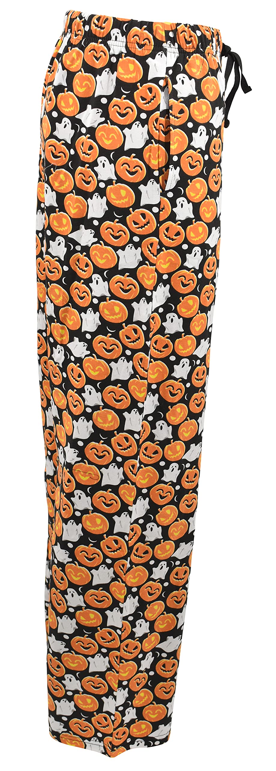 Unique Baby Adult Halloween Pumpkin Ghosts Pajama Pants (Med, Orange)