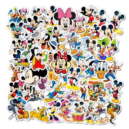 50Pcs Hot Disney Mickey Mouse Stickers for Water Bottle Cup Laptop Guitar Car Motorcycle Bike Skateboard Luggage Box Vinyl Waterproof Graffiti Patches JHSL