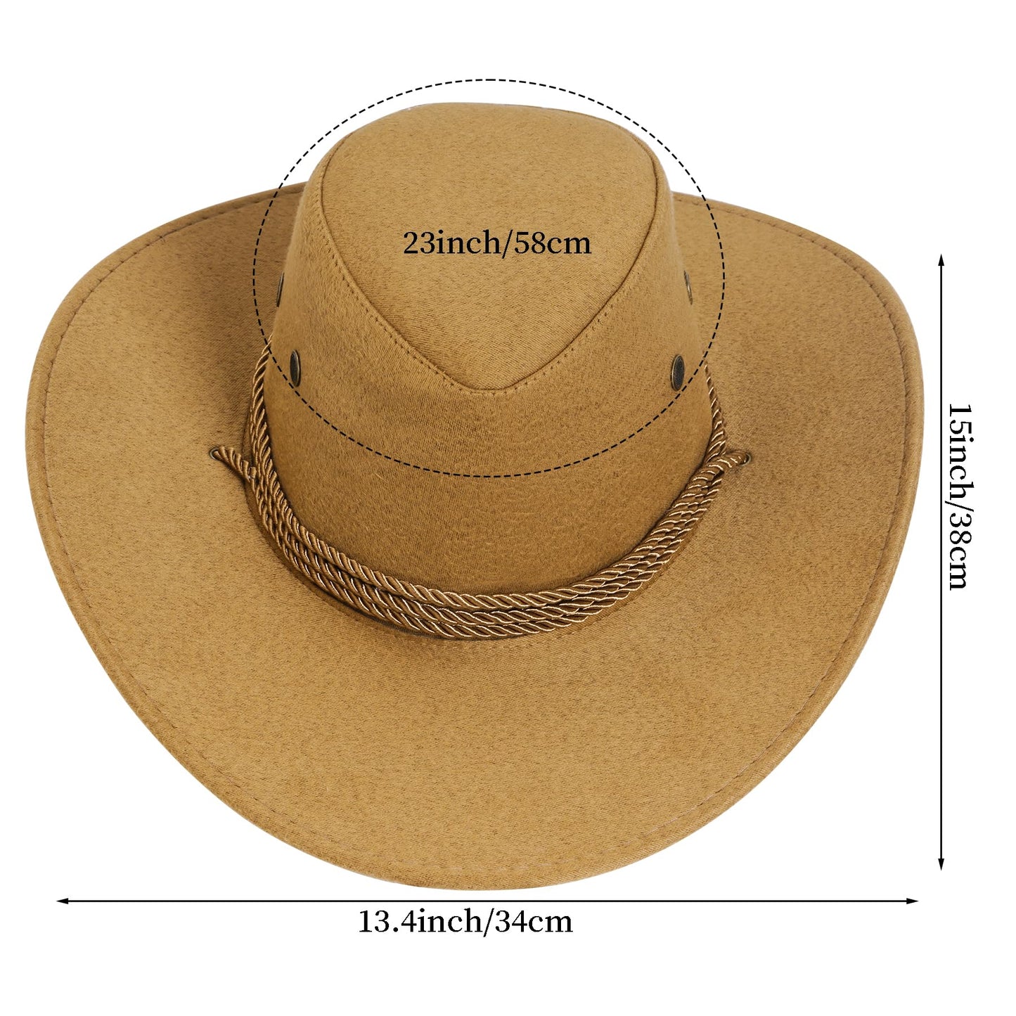 Bskifnn Unisex Western Beach Cowboy (Beige)