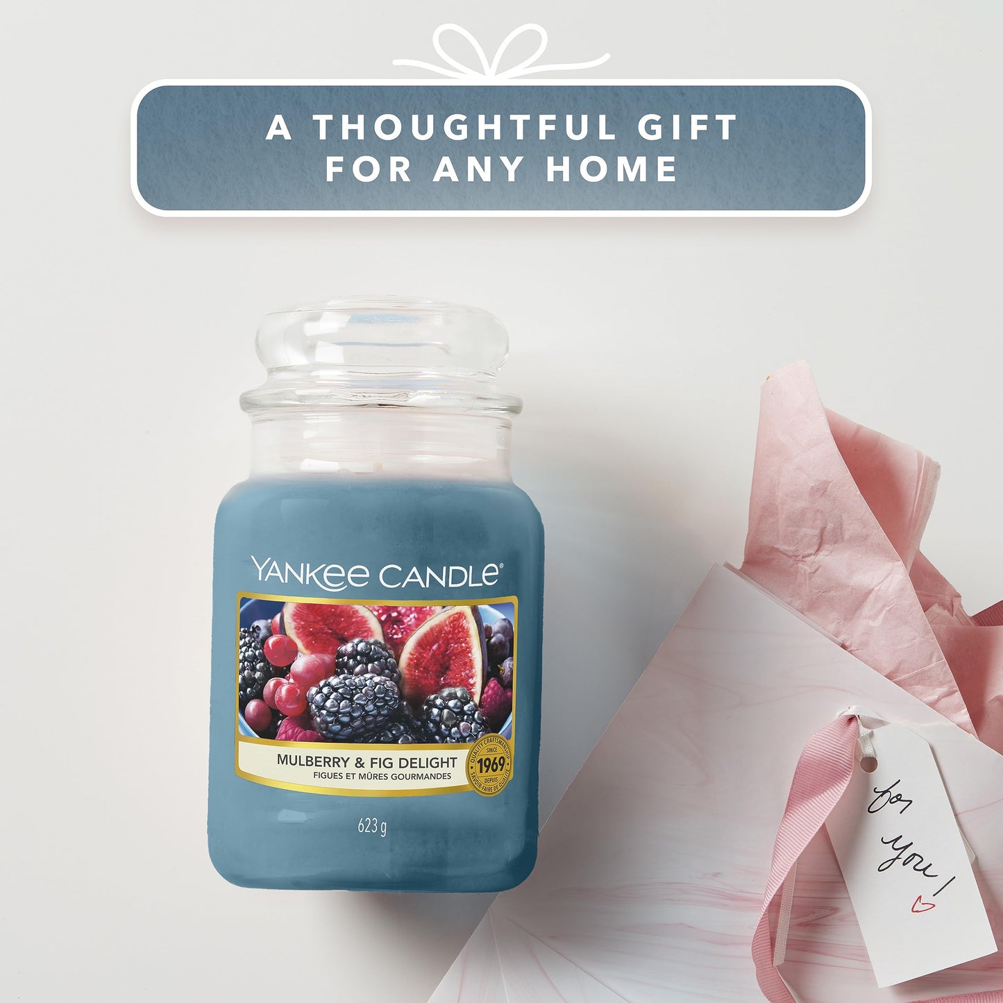 Yankee Candle Scented Candle | Mulberry & Fig Delight Large Jar | Long Burning Candles: up to 150 Hours | Perfect Gifts for Women