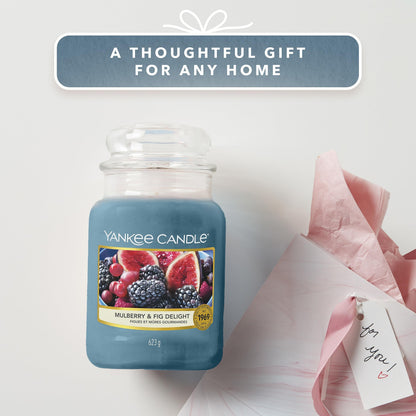 Yankee Candle Scented Candle | Mulberry & Fig Delight Large Jar | Long Burning Candles: up to 150 Hours | Perfect Gifts for Women