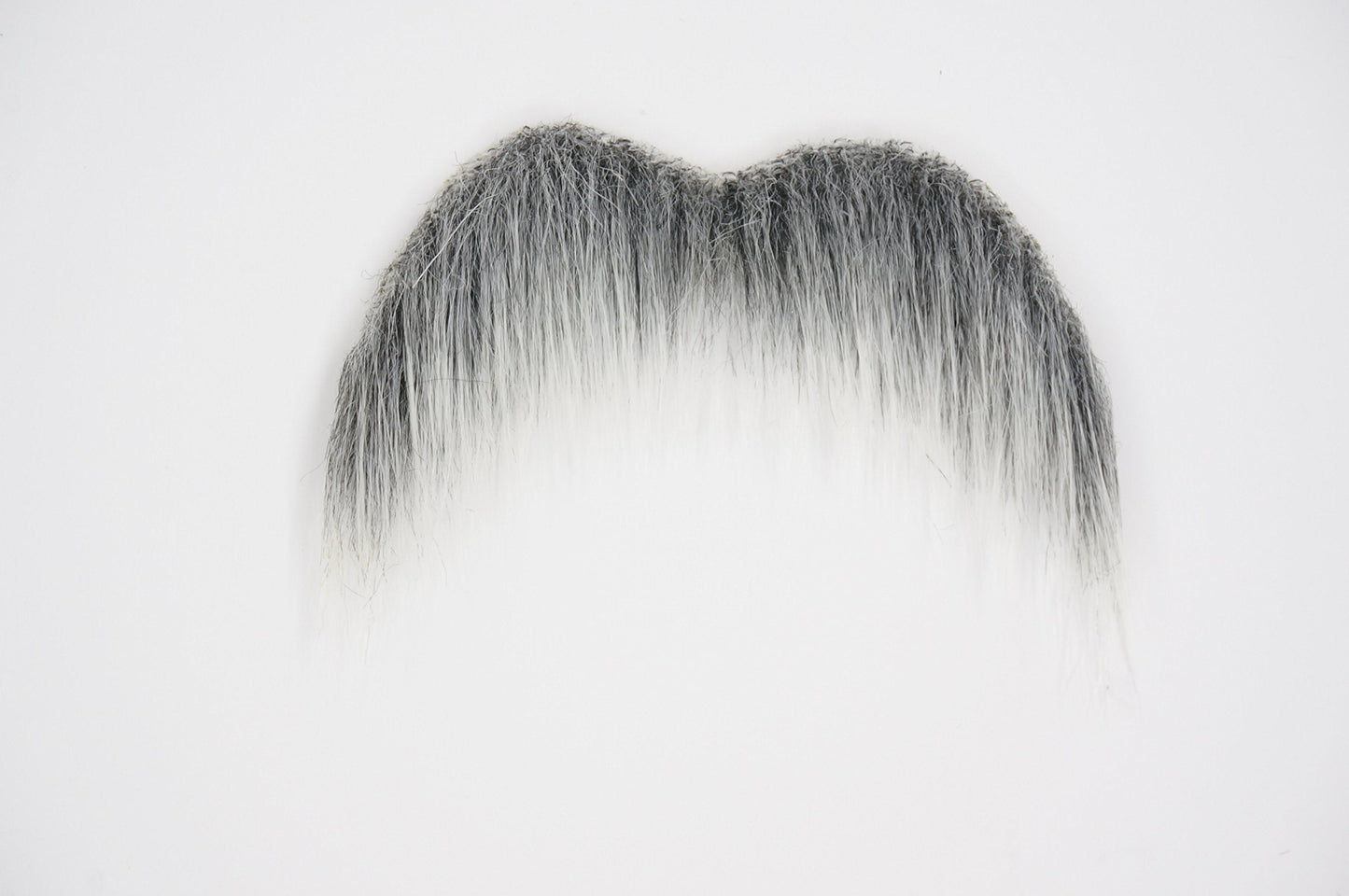 Mustaches Self Adhesive Fake Mustache, Novelty, Horseshoe False Facial Hair, Costume Accessory for Adults, Gray with White Color