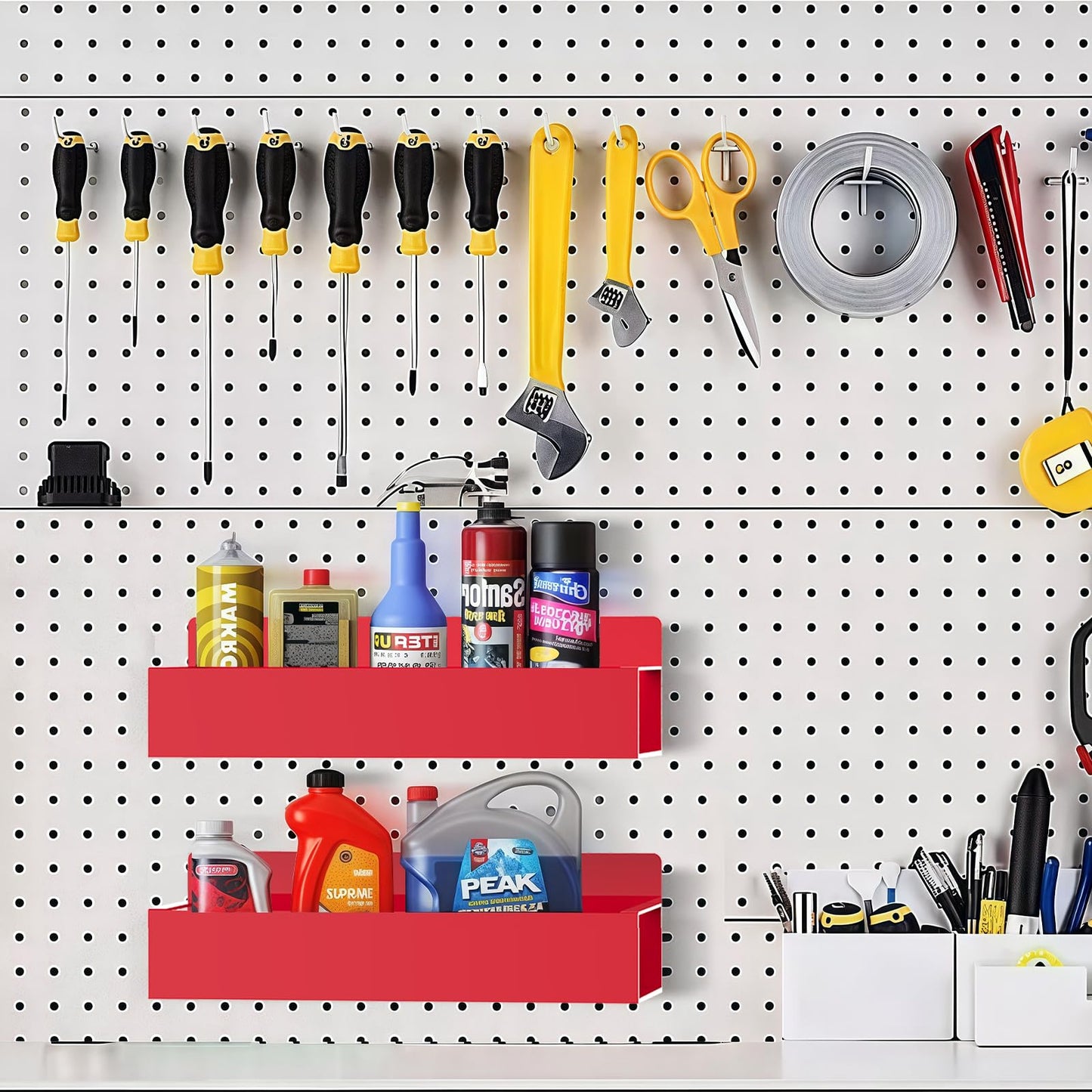 Magnetic Spice Rack Organizer for Fridge Seasoning Organizer for Kitchen storage with Screw Magnetic Shelf with Hook for Refrigerator and Oven (6pack)