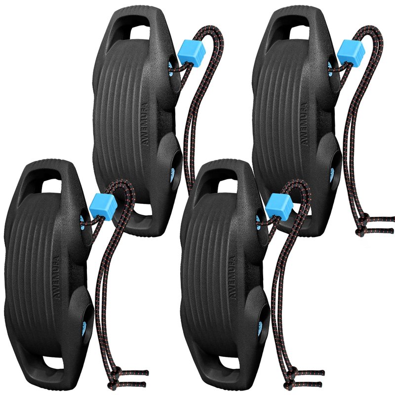 AWEMUFA 4 Pack EVA Boat Fenders for Docking, Large Boat Bumpers for Docking Upgraded Black Boat Buoys Bumpers, Fit for Pontoon, Bass, Deck and Jon Boat