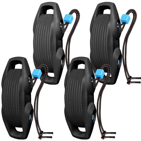 AWEMUFA 4 Pack EVA Boat Fenders for Docking, Large Boat Bumpers for Docking Upgraded Black Boat Buoys Bumpers, Fit for Pontoon, Bass, Deck and Jon Boat