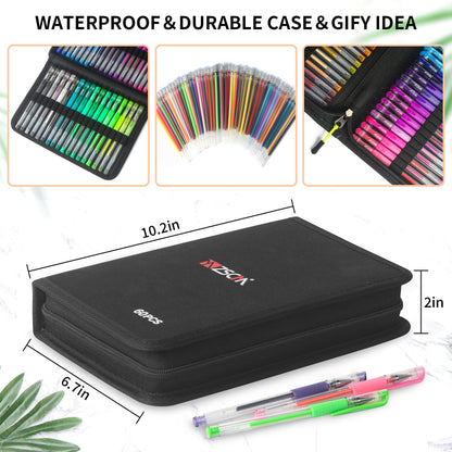 120 Pack Glitter Gel Pens Set, ZSCM 60 Colors Pens Include 48 Glitter Pens, 12Classic Pen With 60 Matching Color Refills, Canvas Bag For Adults Coloring Books Drawing Journaling Scrapbook
