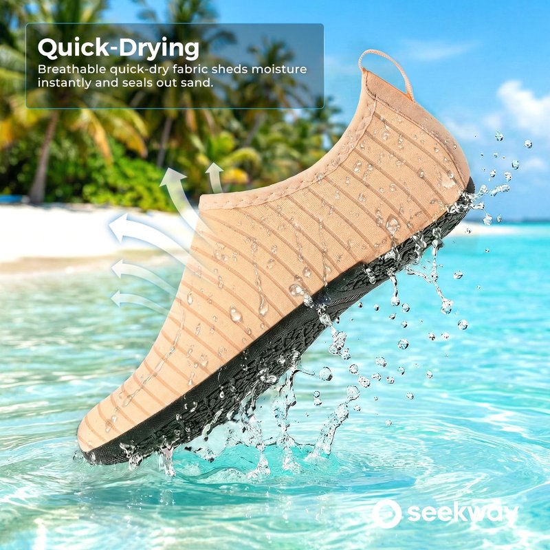SEEKWAY Water Shoes Women Men Adult Quick-Dry Aqua Socks Barefoot Non Slip for Beach Swim River Pool Lake surf Pink SK002(U)