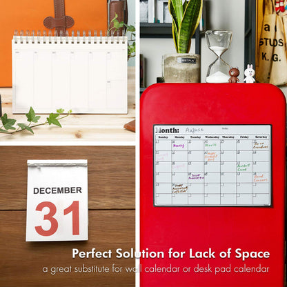 Fridge Calendar Magnetic Dry Erase Whiteboard Calendar for Refrigerator Planners 16.9 Inches X 11.8 Inches