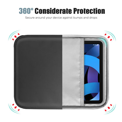 TiMOVO 9-11" Tablet Sleeve for iPad 11-inch A16 2025, iPad 10.9"/10.2", Galaxy Tab A9 Plus 11", Protective Bag with Pocket, Black