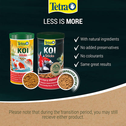 Tetra Koi Pond Fish Food Sticks 1.1kg - biologically balanced for koi fish
