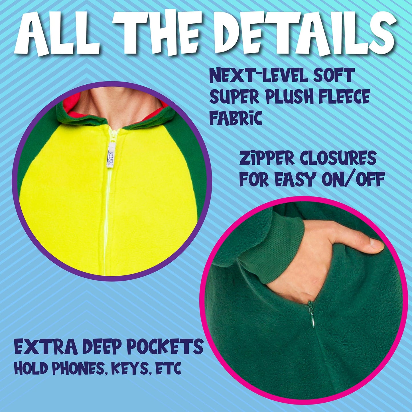 Funziez! Slim Fit Adult Onesie - Animal Halloween Costume - Plush Unisex One Piece Cosplay Suit for Women and Men