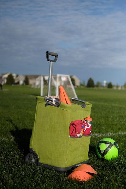 Gorilla Carts GCSS-11G-COM Collapsible Soft-Sided Folding Garden Cart, 150-Pound Capacity, Green