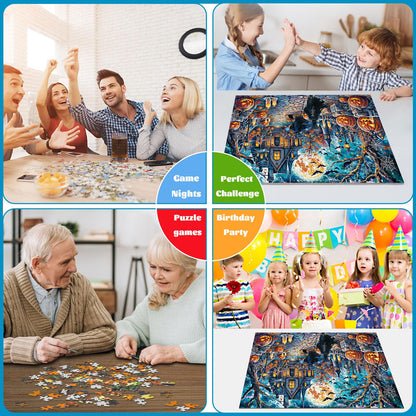 TangMosaic Puzzles for Adults 1000 Pieces, Haunted Halloween Night House Jigsaw Puzzles, Fun Horror Challenging Puzzle, Halloween Puzzles Gift, Home Decoration Puzzle, Interlock Perfectly No Dust