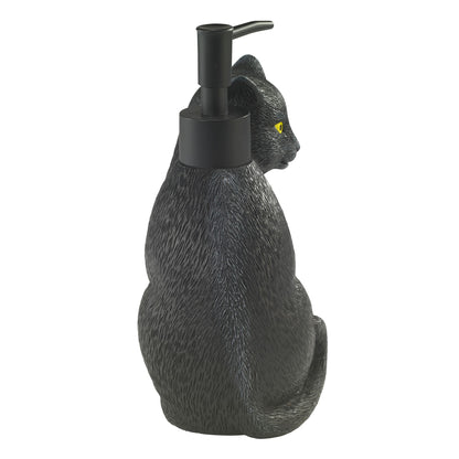 Avanti Linens - Soap Dispener/Lotion Pump, Guest Bathroom Essentials, Black Cat Inspired Bathroom Decor (Halloween Collection)