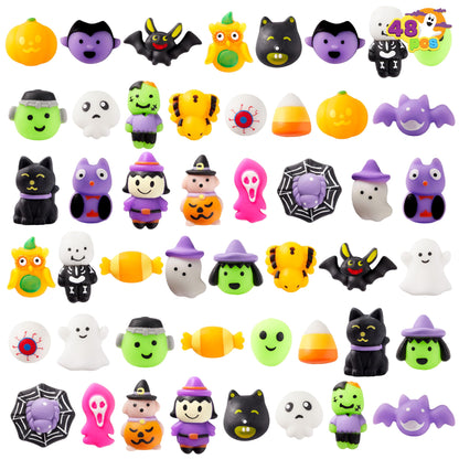 JOYIN 24 Pcs Halloween Mochi Squishy Toys, Halloween Classies Character Squishy Toys for Halloween Christmas Party Favors, Boys & Girls Birthday Gifts, Classroom Prize, Goodie Bag