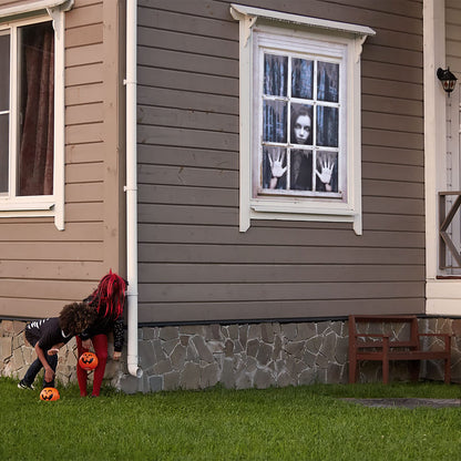 FUN LITTLE TOYS Halloween Female Ghost Screen, Window Door Cover, Party Decors