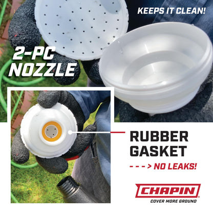 Chapin 47998: 2 Gallon Watering Can for Indoor & Outdoor Plants, 100% Recycled Plastic with Removable Nozzle, Drip-Free Sprinkler Head, Made in USA