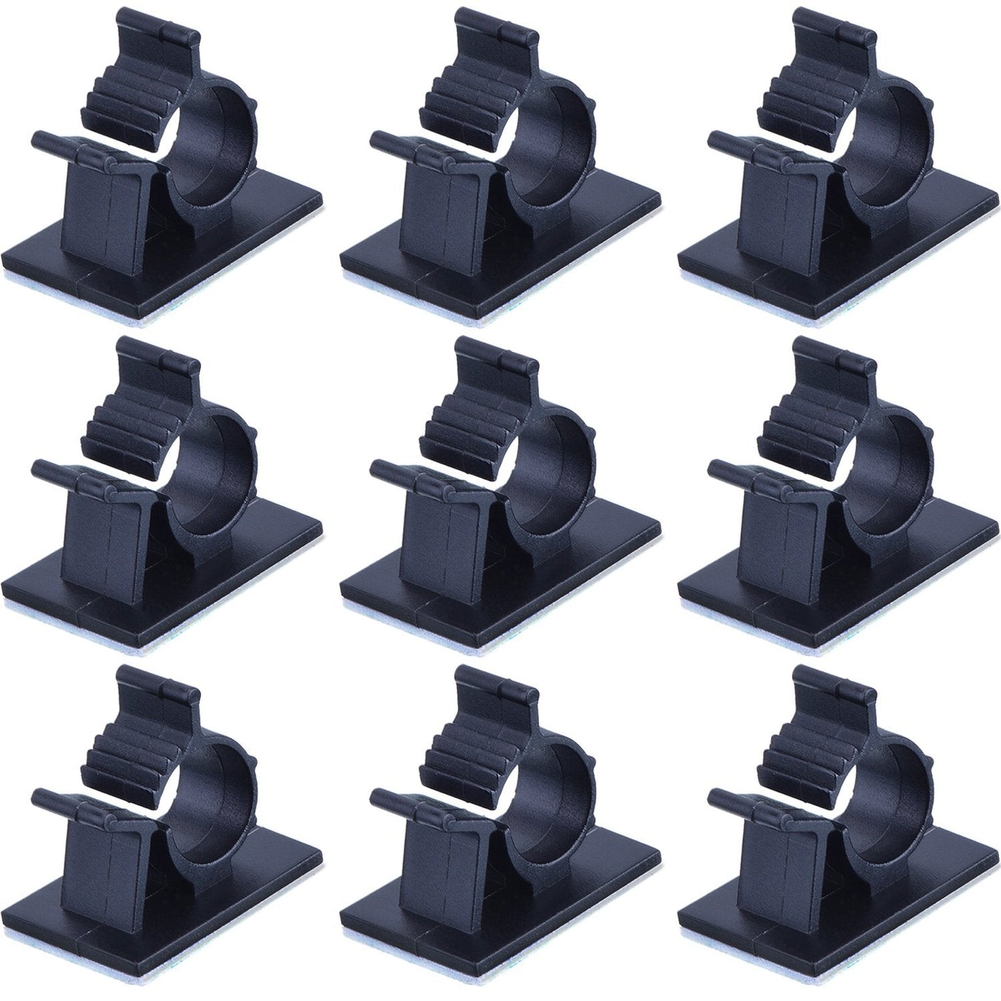 50 Pcs Wire Clips Adhesive Wire Clamps Black Cable Clips Nylon Wire Adjustable Cable Clips Adhesive Cable Management Clips Adjustable Clamp