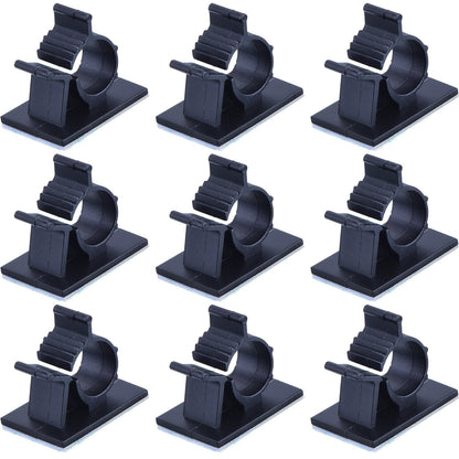50 Pcs Wire Clips Adhesive Wire Clamps Black Cable Clips Nylon Wire Adjustable Cable Clips Adhesive Cable Management Clips Adjustable Clamp