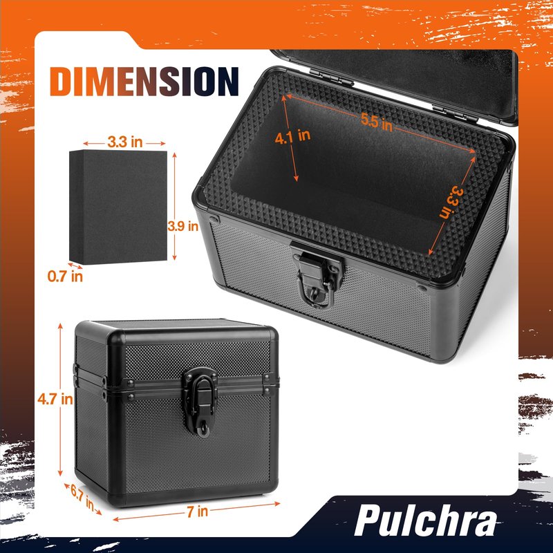 Pulchra Graded Card Storage Box, Top Loaders Case, Sports Trading Box, Slab PSA MTG CSG SGC Magnetic Holder, Carrying Collector Storage Boxes