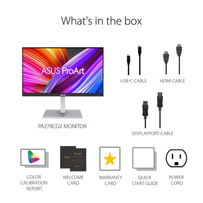 ASUS ProArt Display 14” 1080P Portable Touchscreen Monitor (PA148CTV) - Full HD, IPS, 100% sRGB/Rec.709, Color Accuracy ΔE < 2, Calman Verified, USB-C Power Delivery, Micro HDMI, Tripod Socket,Black