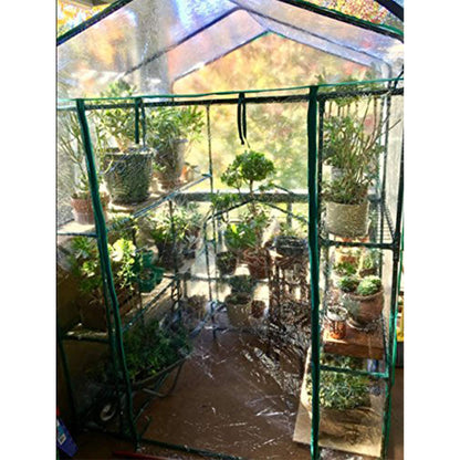 Home-Complete 514537FXW Walk-in Greenhouse-Indoor Outdoor with 8 Sturdy Shelves-Grow Plants, Seedlings, Herbs, or Flowers in Any Season-Gardening Rack, Green