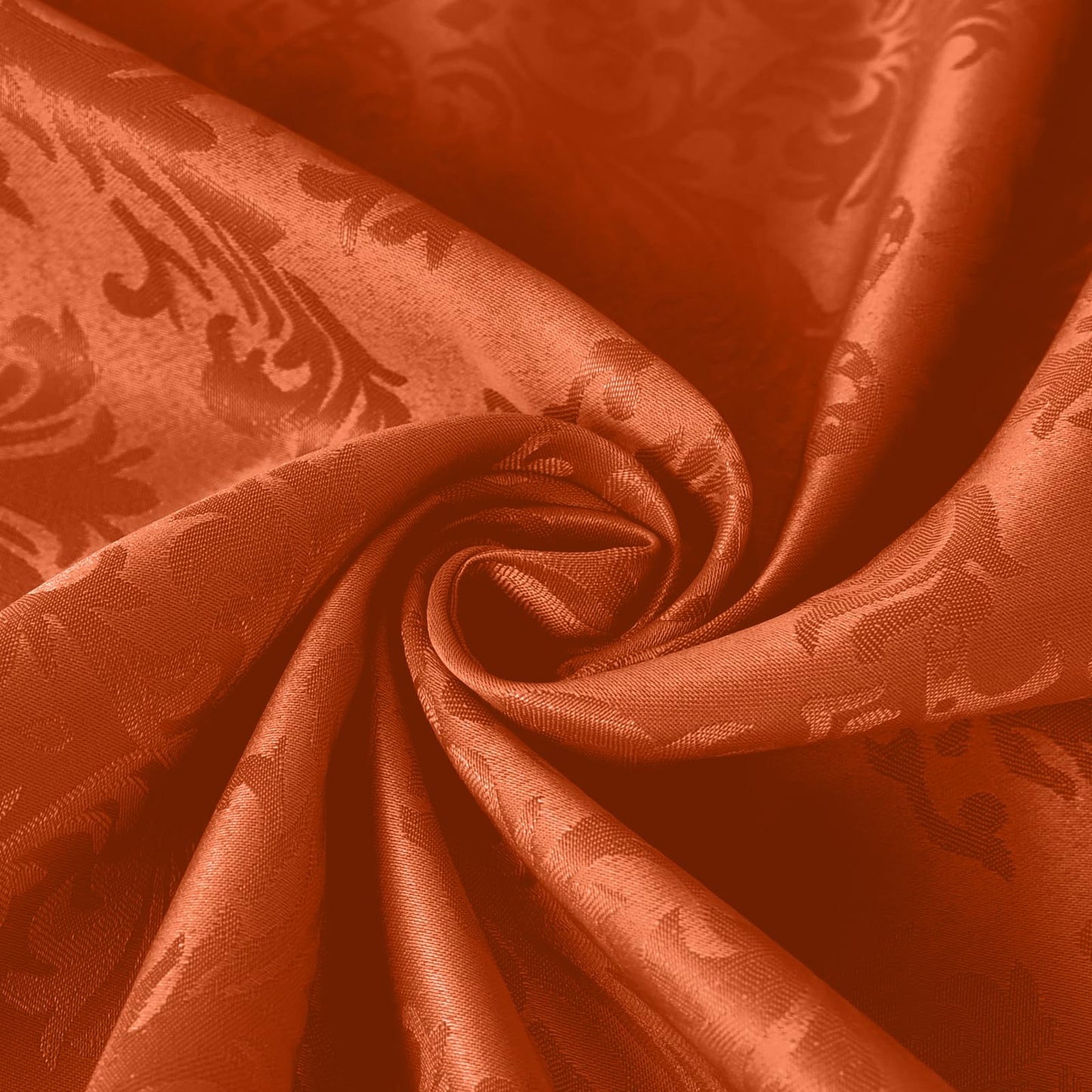 SASTYBALE Rust Jacquard Square Napkin, Damask Wrinkle Free Soft Polyester Napkins, Thanksgiving Fabric Cloth Napkins for Christmas, Wedding,Holiday, Party, Dinners, Set of 4 (Rust, 20X20 inch Napkin)