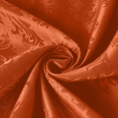 SASTYBALE Rust Jacquard Square Napkin, Damask Wrinkle Free Soft Polyester Napkins, Thanksgiving Fabric Cloth Napkins for Christmas, Wedding,Holiday, Party, Dinners, Set of 4 (Rust, 20X20 inch Napkin)