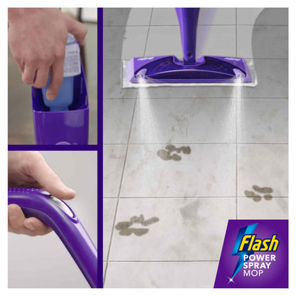 Flash Power Spray Mop Absorbing Pad Refills, Flash Mop Refill Pads, White, 64 Wipes (16x4), Flash Power Mop