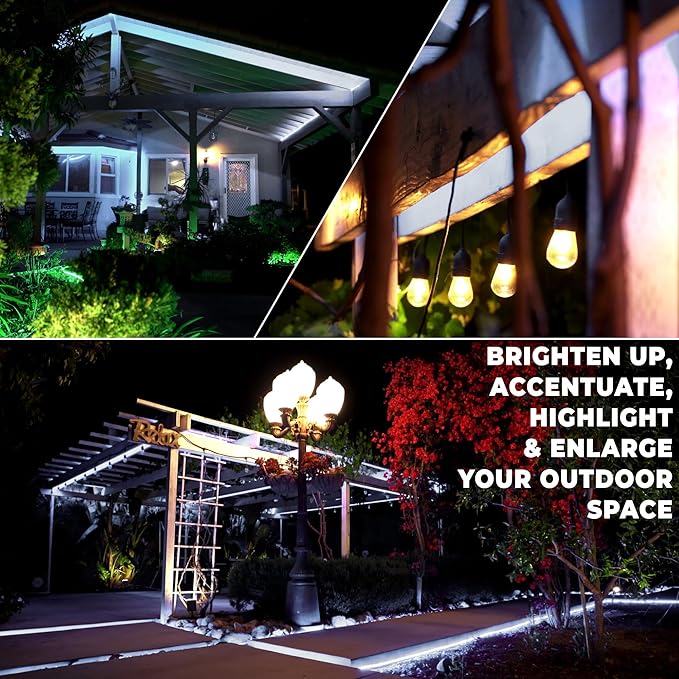 WYZworks 3312LEDs 300ft LED Outside Rope Lights, Outdoor ETL Certified Waterproof Permanent 360 Degree Light Emitting, Flexible Tube, Connectable, Christmas Palm Tree Exterior Landscape, Cool White