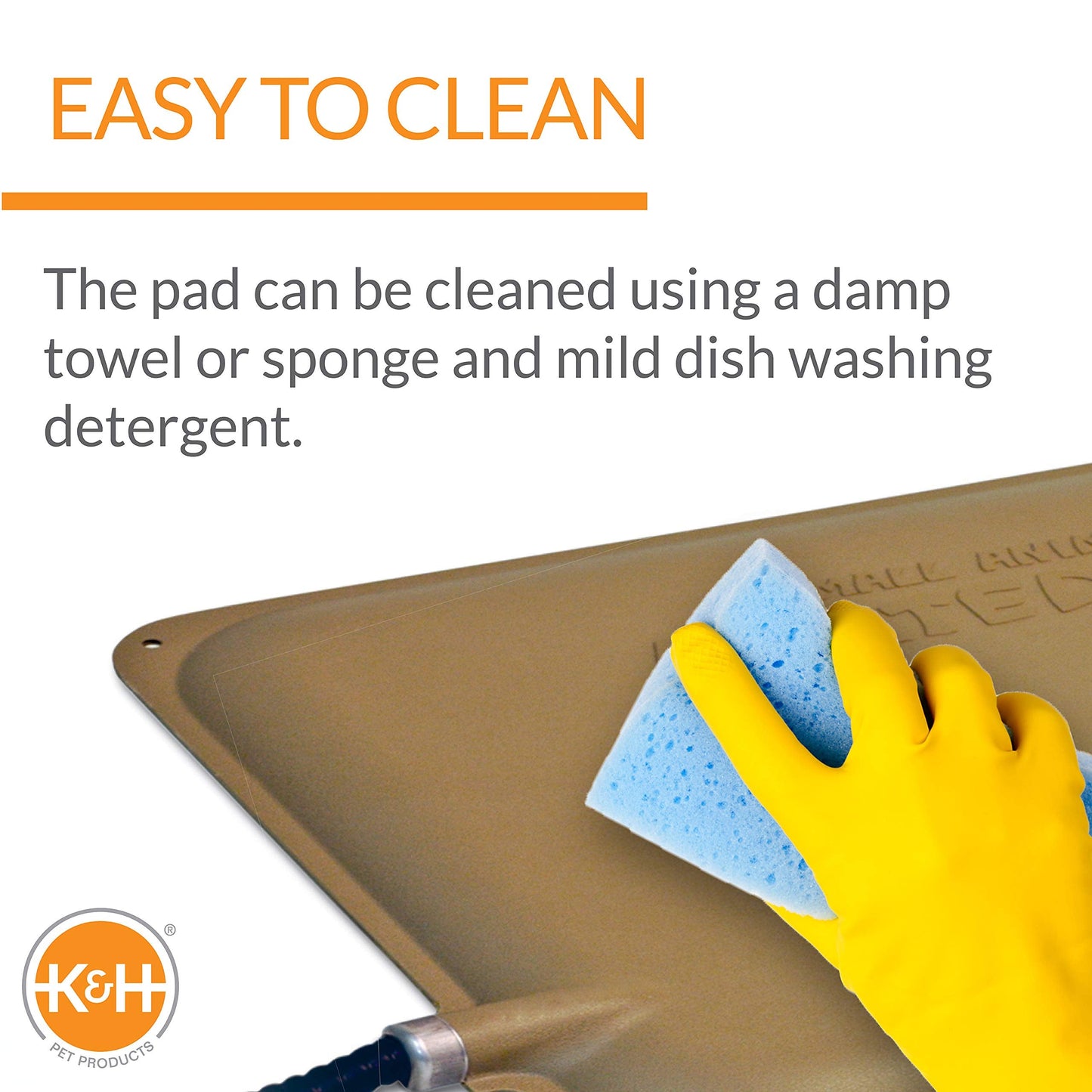 K&H Pet Products Heated Extreme Weather Outdoor Kitty Pad Petite, Waterproof Heated Cat Mat, Pet Warmer for Outside Feral Cat Houses, Indoor Outdoor Warming Pet Mat - Petite 12 X 9in Tan 25W