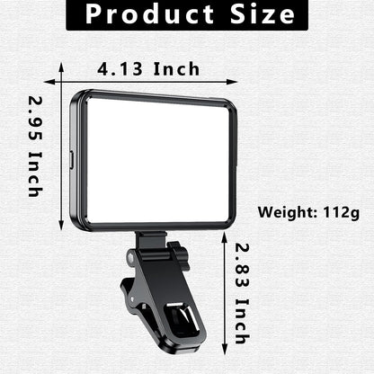 Rechargeable Soft Selfie Light for Phone, Camera, Laptop, 3000mAh Portable LED Light for Pictures, Phone Light Clip for Selfie, Vlog, TikTok, Makeup, Video Conference