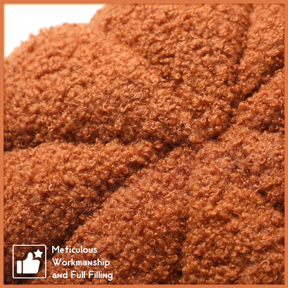 Kajaia 2 Pcs Simulated Pumpkin Pillow Plush 11 x 9.5 Inch 3D Cushion Fall Decorations Stuffed Throw Pillows Toy for Thanksgiving Christmas Halloween Bedroom Sofa Couch Supplies (White,Brown)