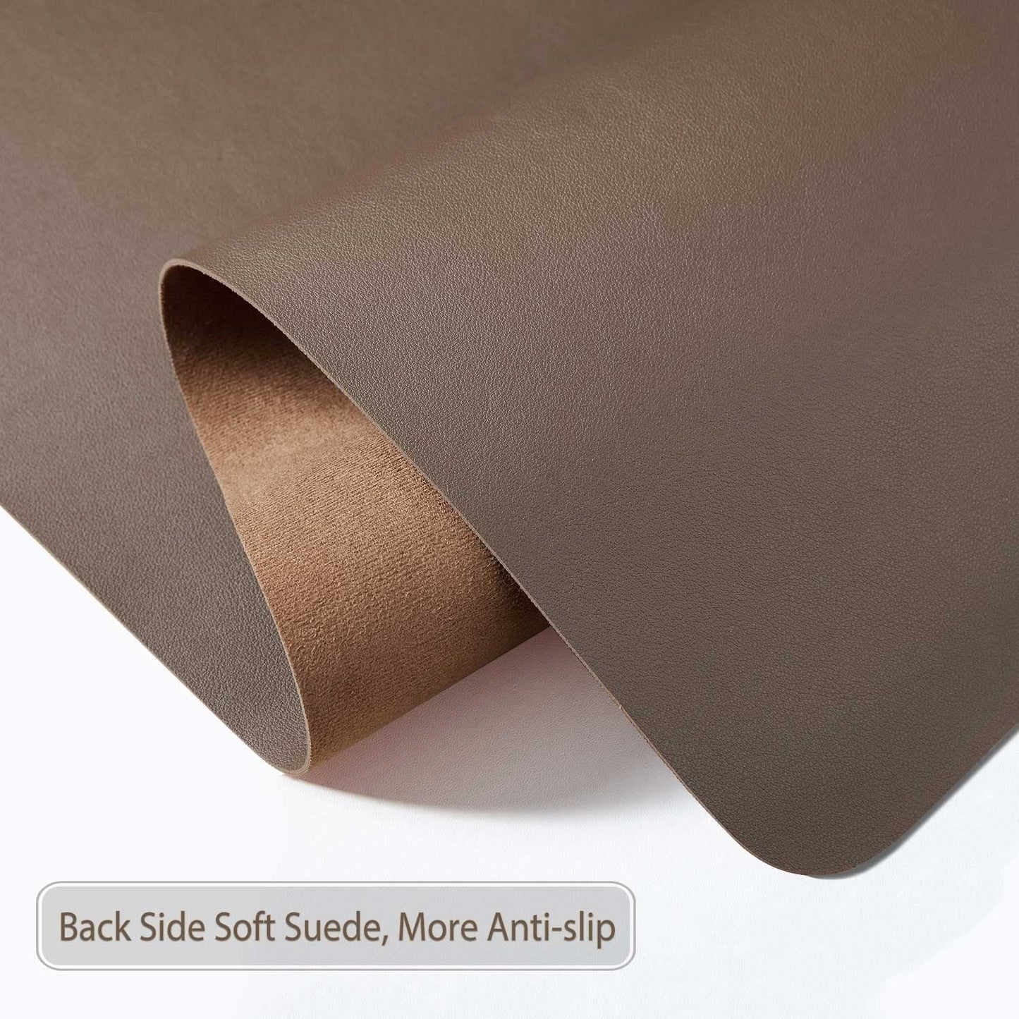 Desk Pad Large, DOBAOJIA Desk Mat, Laptop Mat, Writing Pad, Desk Blotter, Extended Mouse Mat, Large Mouse Pad for Office/Home, PU Leather Waterproof +Suede Non-Slip 31.5" X 15.7" (Mud)