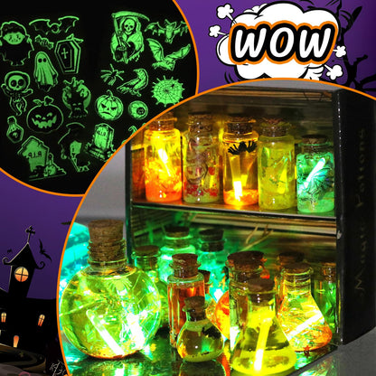 LDomet Magic Potions Craft Kit for Kids - Mix 20 Glow Witch Bottles, Fairy Magic Potions Making Kit - Christmas Decorations Birthday Gifts for Girls Boys 6 7 8 9 10+