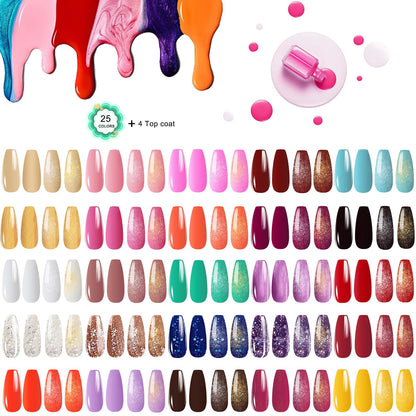 NAIL POLISH KIT with U V Lamp and Drill Starter Kit 36 Colors Gel Nail Polish Nail Art Gel Manicure Kit