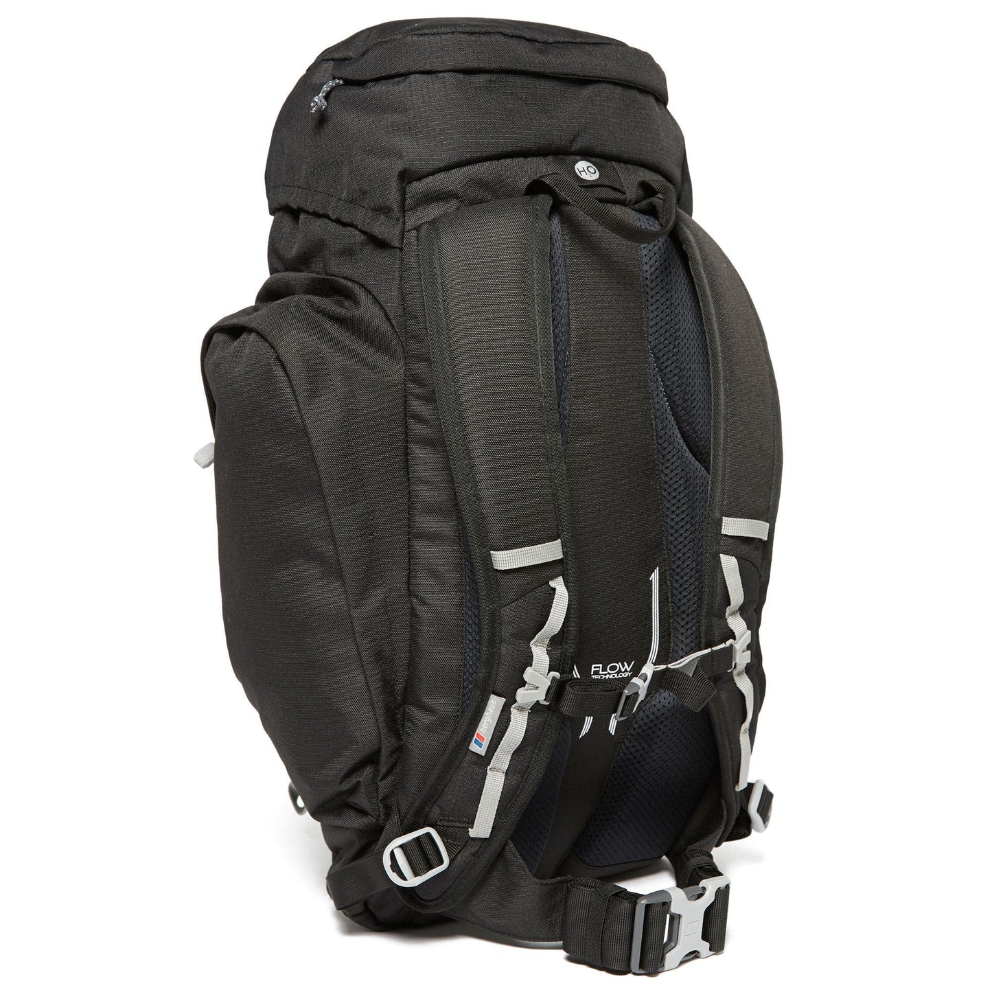 Berghaus Arrow 30 Litre Rucksack | Compact, Breathable Backpack, Travel and Camping Bag | Rain Cover Backpack, Black/Extrem Red, One Size