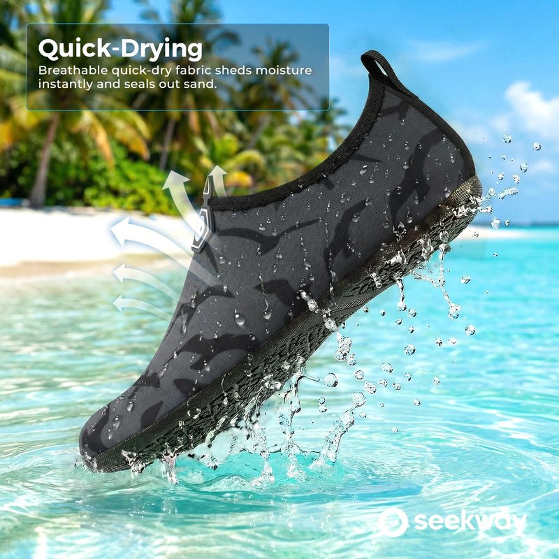 SEEKWAY Water Shoes Barefoot Aqua Socks Quick-Dry Non Slip Shoes for Beach Swim Pool River Boating Surf Women Men Bird SK002(U)